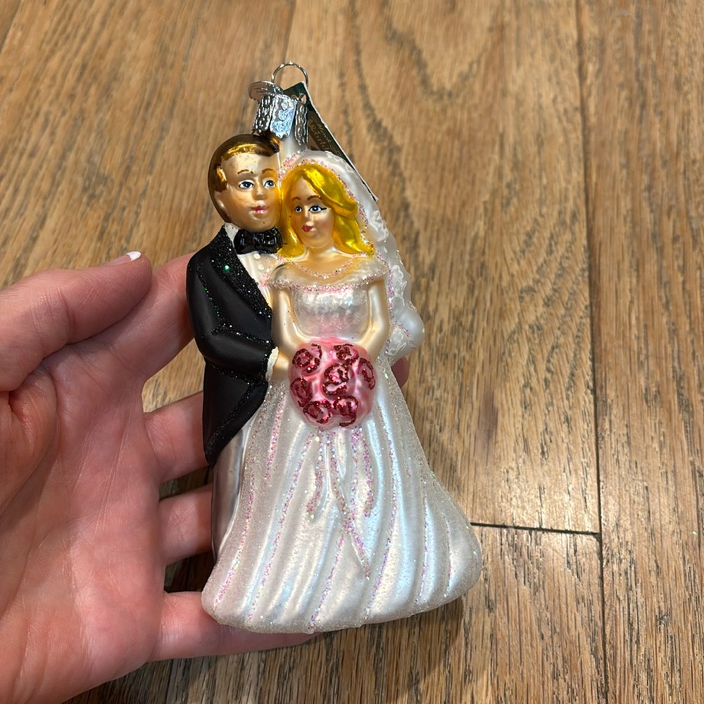NWT Old World Christmas Bride and Groom ornament